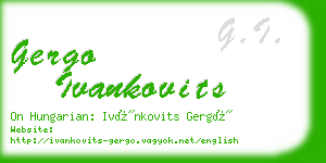 gergo ivankovits business card